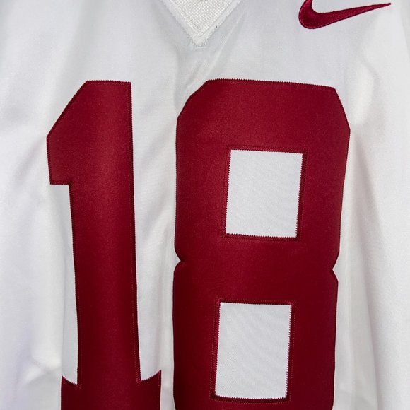 Nike Alabama Crimson Tide Limited Stitched Sewn White Jersey #18 Mens AQ0028 - Picture 6 of 11
